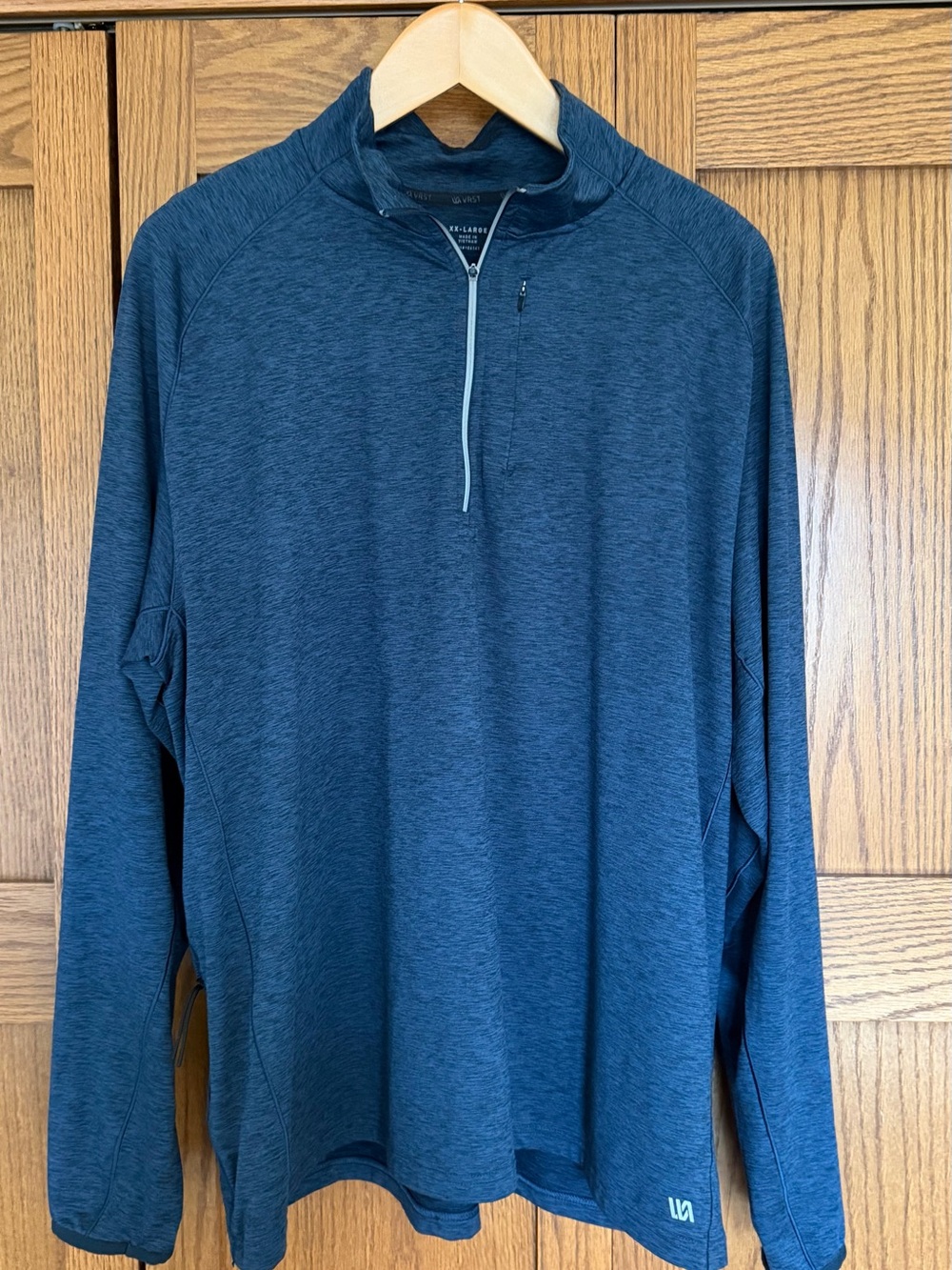 VRST Men's Quarter-Zip Performance Pullover - Navy Heather